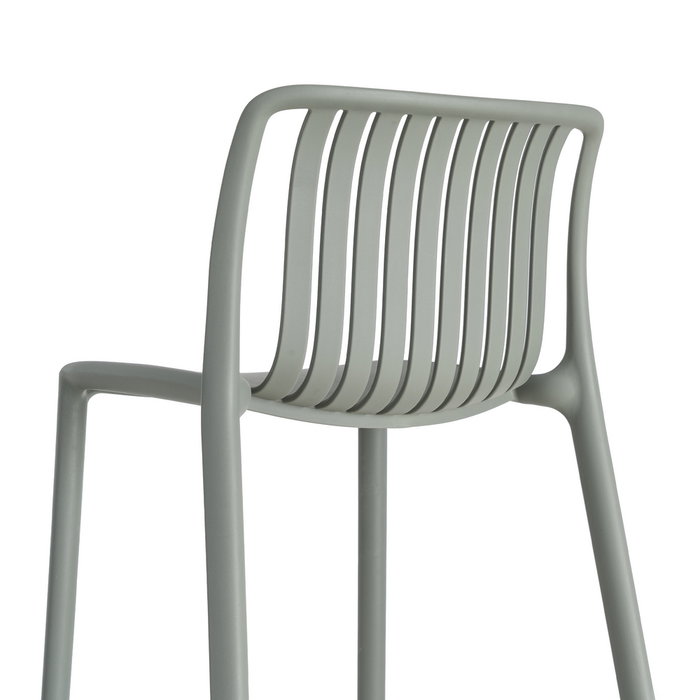 Taburete Verde Polipropileno Exterior 52 X 55 X 100 cm (Set de 4)