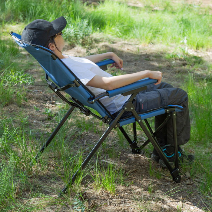 AKTIVE Silla de camping plegable con bolsa