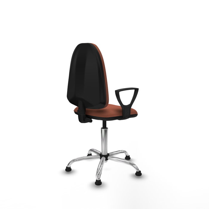 PIQUERAS Y CRESPO Silla de oficina Aýna marrón con brazos fijos PIQUERAS Y CRESPO Silla de oficina Aýna marrón con brazos fijos