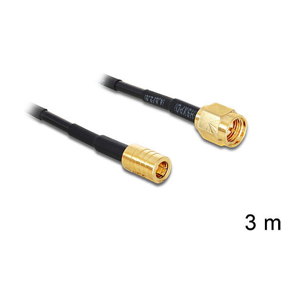 DeLOCK Cable de antena SMA macho a SMB hembra RG-174 3 m DeLOCK Cable de antena SMA macho a SMB hembra RG-174 3 m