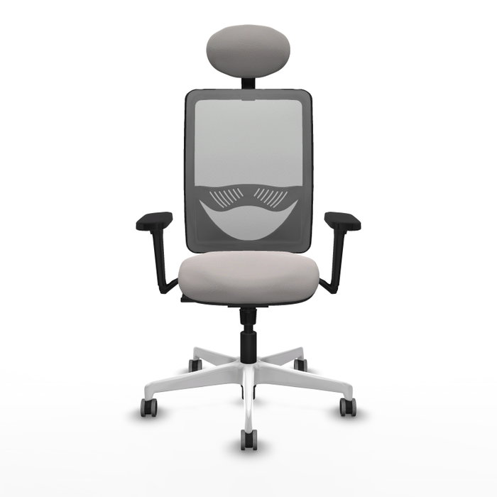 PIQUERAS Y CRESPO Silla de oficina Zulema con mecanismo Sincro, Blanco y Gris PIQUERAS Y CRESPO Silla de oficina Zulema con mecanismo Sincro, Blanco y Gris