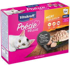 Vitakraft Poesie Delisauce Multipack Carne 6x85gr Bocaditos Gatos Sin Azúcar