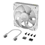 Corsair iCUE LINK RX140 RGB Ventilador para Carcasa 140 mm - Blanco (1 Unidad) - 140 x 140 x 25 mm, 300-1700 RPM, PWM, Rodamiento Magnético