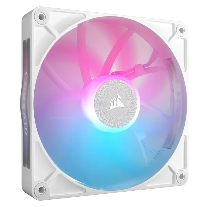 Corsair iCUE LINK RX140 RGB Ventilador para Carcasa 140 mm - Blanco (1 Unidad) - 140 x 140 x 25 mm, 300-1700 RPM, PWM, Rodamiento Magnético