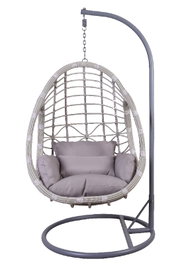 DKD Home Decor Sillón Colgante Terraza Y Jardín Gris 70 x 110 x 90 cm