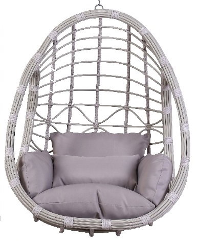 DKD Home Decor Sillón Colgante Terraza Y Jardín Gris 70 x 110 x 90 cm