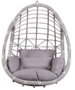 DKD Home Decor Sillón Colgante Terraza Y Jardín Gris 70 x 110 x 90 cm