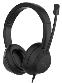 Nilox NXAUSB02 Auriculares Alámbricos USB Tipo A para Llamadas y Música 20-20000 Hz Negro