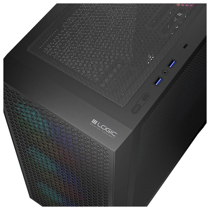 Caja Ordenador Logic Dart Pro ARGB Midi, mATX, USB-C, 3 Ventiladores, Negra Caja Ordenador Logic Dart Pro ARGB Midi, mATX, USB-C, 3 Ventiladores, Negra