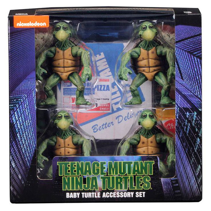 NECA Set 4 figuras Baby Turtles Las Tortugas Ninja 10cm, articuladas y con accesorios