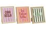 DKD Home Decor Set de 3 Marcos de Fotos Colección Sardinas Multicolor
