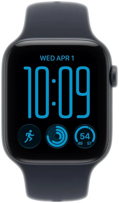Apple Watch SE 3 GPS 44mm Midnight Aluminium Case | Navy Blue Sport Band - S/M