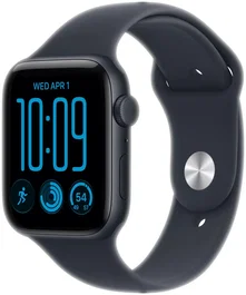 Apple Watch SE 3 GPS 44mm Midnight Aluminium Case | Navy Blue Sport Band - S/M