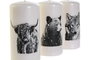 DKD Home Decor Vela de Cera de Parafina 7x7x13,5 con Motivos de Animales Surtido de 3
