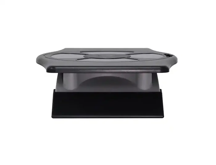 Q-connect Soporte para Monitor Giratorio y Ajustable en Altura con Plataforma, HIPS, 411x287x99 mm