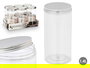 Kinvara Tarro PET Tapa Aluminio 1.4L Transparente y Metal 10x20x10 cm (Set de 24)