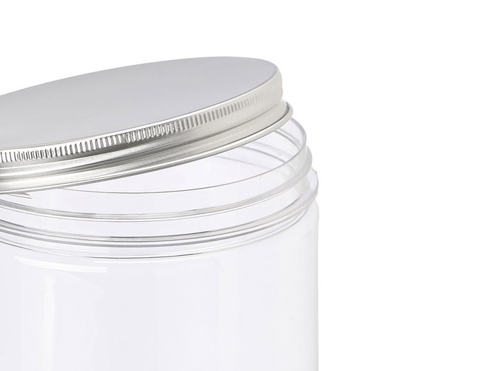 Kinvara Tarro PET Tapa Aluminio 1.4L Transparente y Metal 10x20x10 cm (Set de 24)