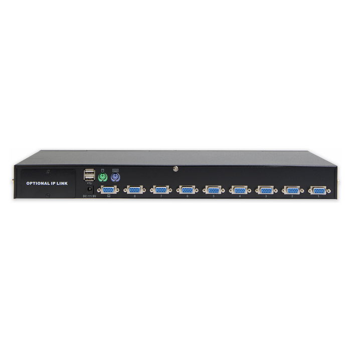 Digitus 8-fach Kombo-KVM Switch, 8 PCs, USB-PS/2, VGA, Montaje Rack, SXGA
