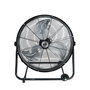 EDM Ventilador Industrial de Suelo con Ruedas Negro 180W, Aspas Ø60x70 cm, 7500 m³/h, 59.8 dB, 3 Velocidades, Cabezal Oscilante