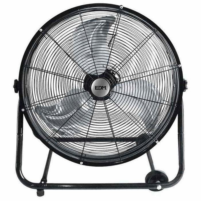 Edm Ventilador industrial de suelo con ruedas, 180W, Negro Edm Ventilador industrial de suelo con ruedas, 180W, Negro