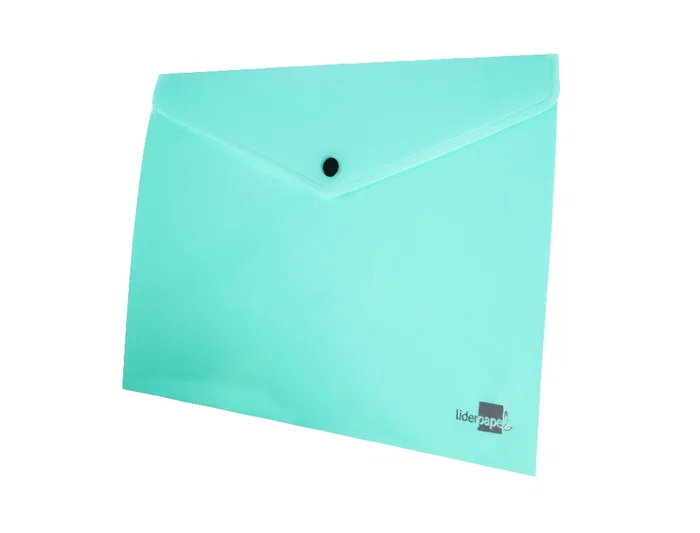 Liderpapel Carpeta Dossier con Broche de Polipropileno, Verde Manzana Opaco, Capacidad 50 Hojas, Din A4