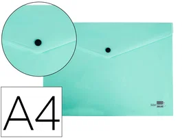 Liderpapel Carpeta Dossier con Broche de Polipropileno, Verde Manzana Opaco, Capacidad 50 Hojas, Din A4