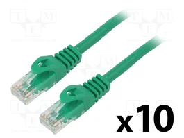 LANBERG Patch cord Cat 6 U/UTP 2m verde con RJ45