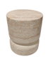 DKD Home Decor Mesita Auxiliar de Fibra de Vidrio Simil Travertine