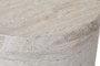 DKD Home Decor Mesita Auxiliar de Fibra de Vidrio Simil Travertine