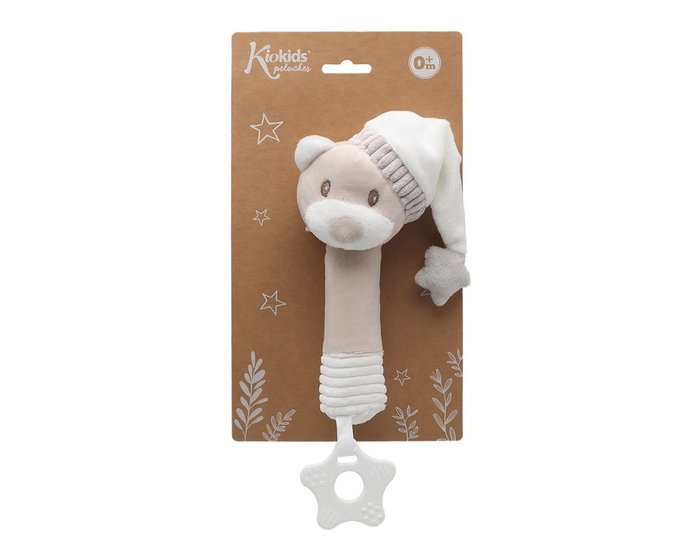 KioKids Sonajero Cricri Osito Con Gorro Y Mordedor Dolci Amici Beige KioKids Sonajero Cricri Osito Con Gorro Y Mordedor Dolci Amici Beige