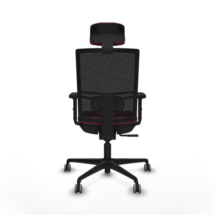 PIQUERAS Y CRESPO Silla de oficina Yunquera con mecanismo Sincro, Granate y Negro PIQUERAS Y CRESPO Silla de oficina Yunquera con mecanismo Sincro, Granate y Negro
