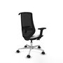 PIQUERAS Y CRESPO Silla de oficina Mardos con mecanismo Sincro/Traslack Blanco y Negro