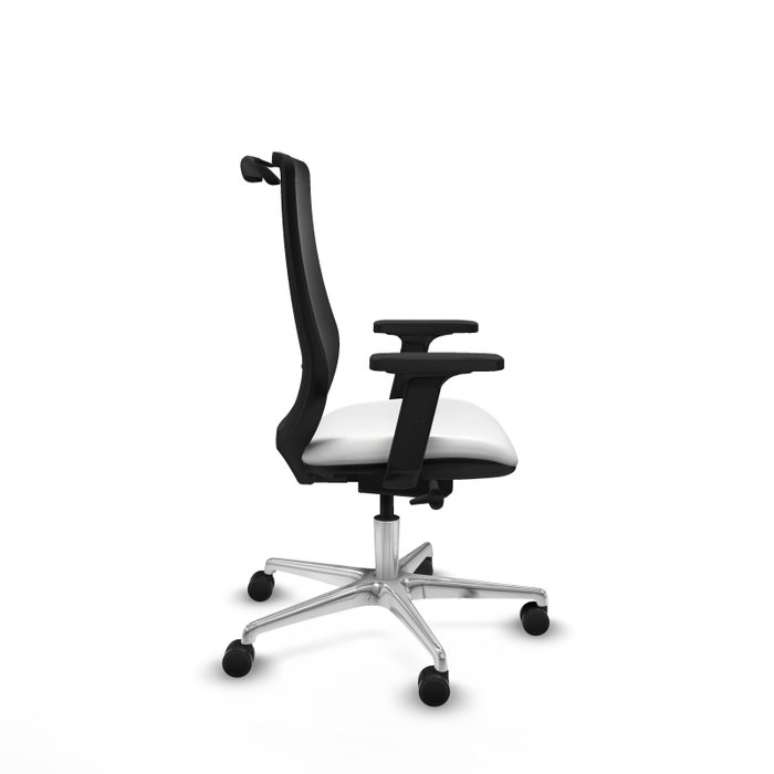 PIQUERAS Y CRESPO Silla de oficina Mardos con mecanismo Sincro/Traslack Blanco y Negro