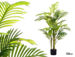 Ibergarden Maceta Palma Pequeña Plástico PP Verde/Marrón 34 x 34 x 1.4 cm (Set de 2)