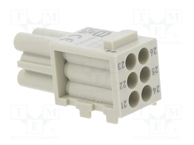 HARTING Módulo de conector hembra Han-Modular® Domino Han D® de 6 pines