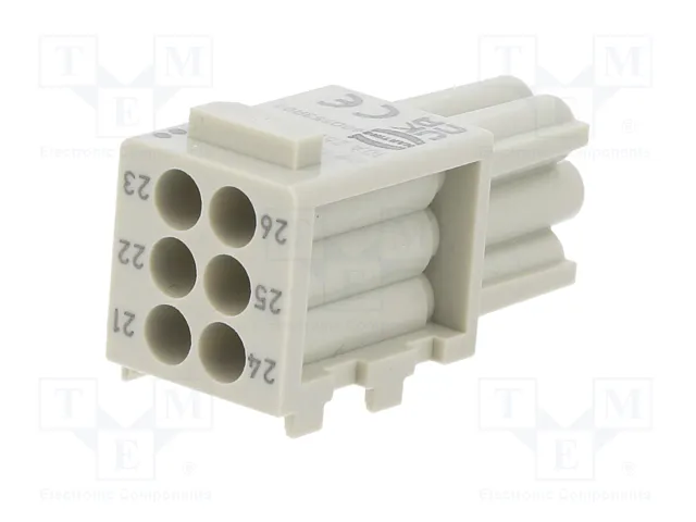 HARTING Módulo de conector hembra Han-Modular® Domino Han D® de 6 pines