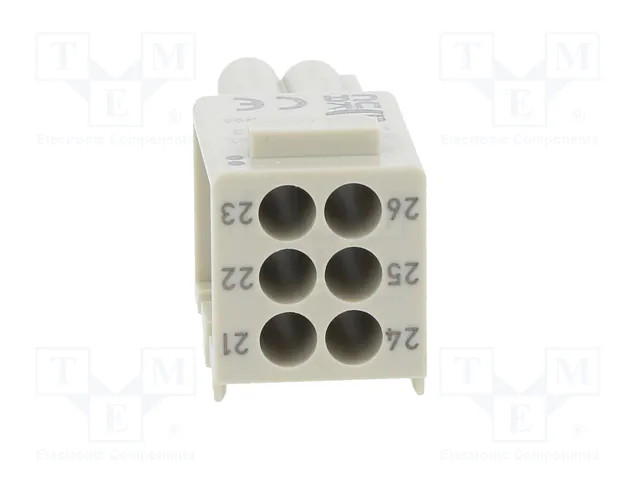 HARTING Módulo de conector hembra Han-Modular® Domino Han D® de 6 pines