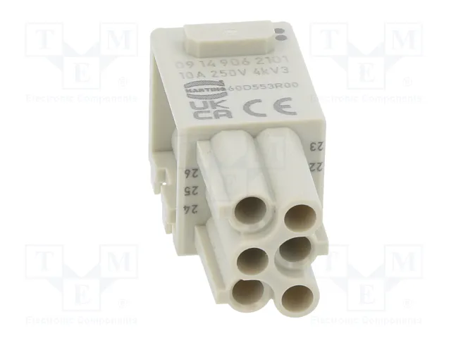 HARTING Módulo de conector hembra Han-Modular® Domino Han D® de 6 pines