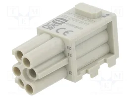 HARTING Módulo de conector hembra Han-Modular® Domino Han D® de 6 pines