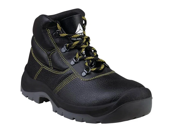 Deltaplus Botas de seguridad en piel crupón S1P SRC, suela PU bi-densidad, color negro, talla 39