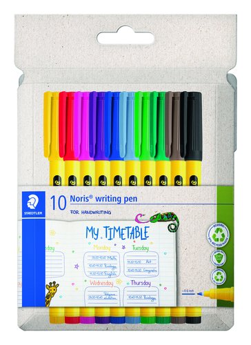 Staedtler Noris Writing Pen 307 Punta F Colores Surtidos Estuche 10 ud