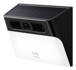 EUFY S120 Cámara Solar con Luz de Pared Security, Cámara Solar Inalámbrica Exterior 2K, Energía Inagotable, Detección IA, IP65 Impermeable, Foco