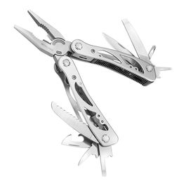 Workpro Multiherramienta Esqueletizada 12 en 1, Acero Inoxidable, con Cuchillo, Lima, Destornilladores, Sierra, Abrebotellas y Alicates