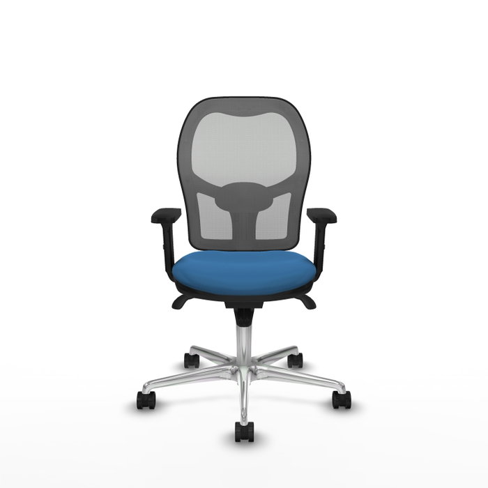 PIQUERAS Y CRESPO Silla de oficina Jorquera con mecanismo Sincro, Azul claro y Gris