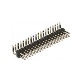 DeLOCK 66702 Conector Berg de 20 pines, 2 filas, angulado, 5 unidades