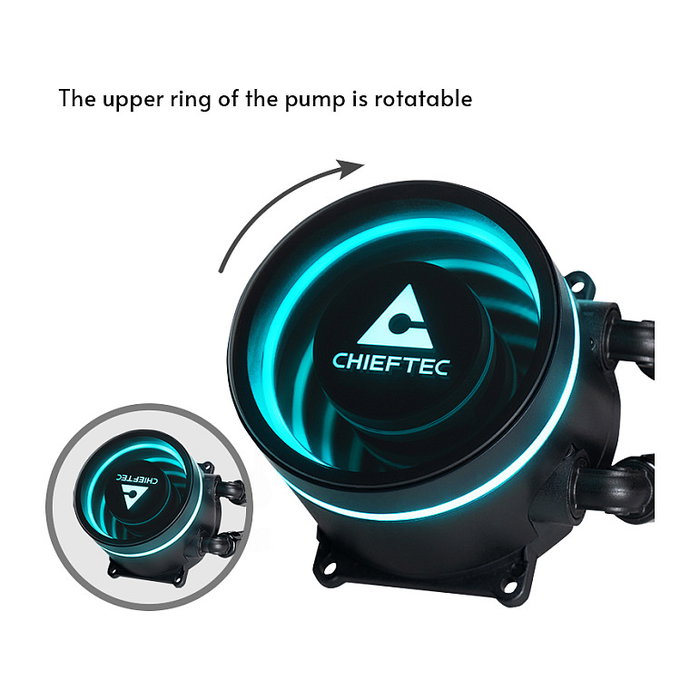 Chieftec Iceberg 360 DARK Refrigeración Líquida AIO para PC | Compatible Intel LGA 1700/1200/1151/1155/1156/1851 y AMD AM5/AM4
