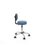 PIQUERAS Y CRESPO Silla Llanos giratoria azul cielo con base cromada