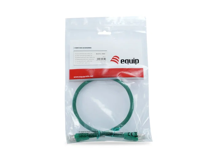 Equip 608047 Cable de red Cat8.1 S/FTP (S-STP) 0.5m Verde - Conectores RJ45 Macho - 40 Gbit/s, PoE++, Plug & Play