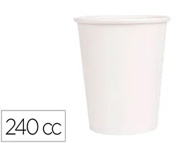 Blanca Vaso Termico Carton Blanco 240 cc Paquete de 50 Unidades