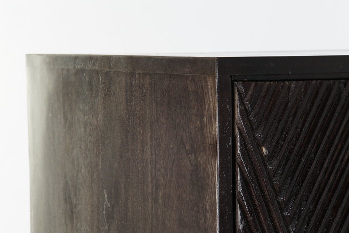 DKD Home Decor Aparador Mango y Metal Marrón Oscuro